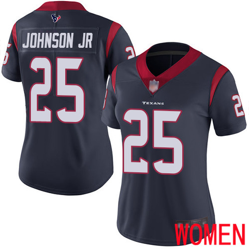 Houston Texans Limited Navy Blue Women Duke Johnson Jr Home Jersey NFL Football #25 Vapor Untouchable->houston texans->NFL Jersey